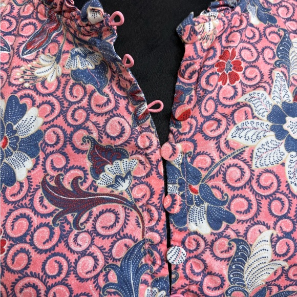 Loft Floral Ruffle & Button Top - Picture 4 of 7